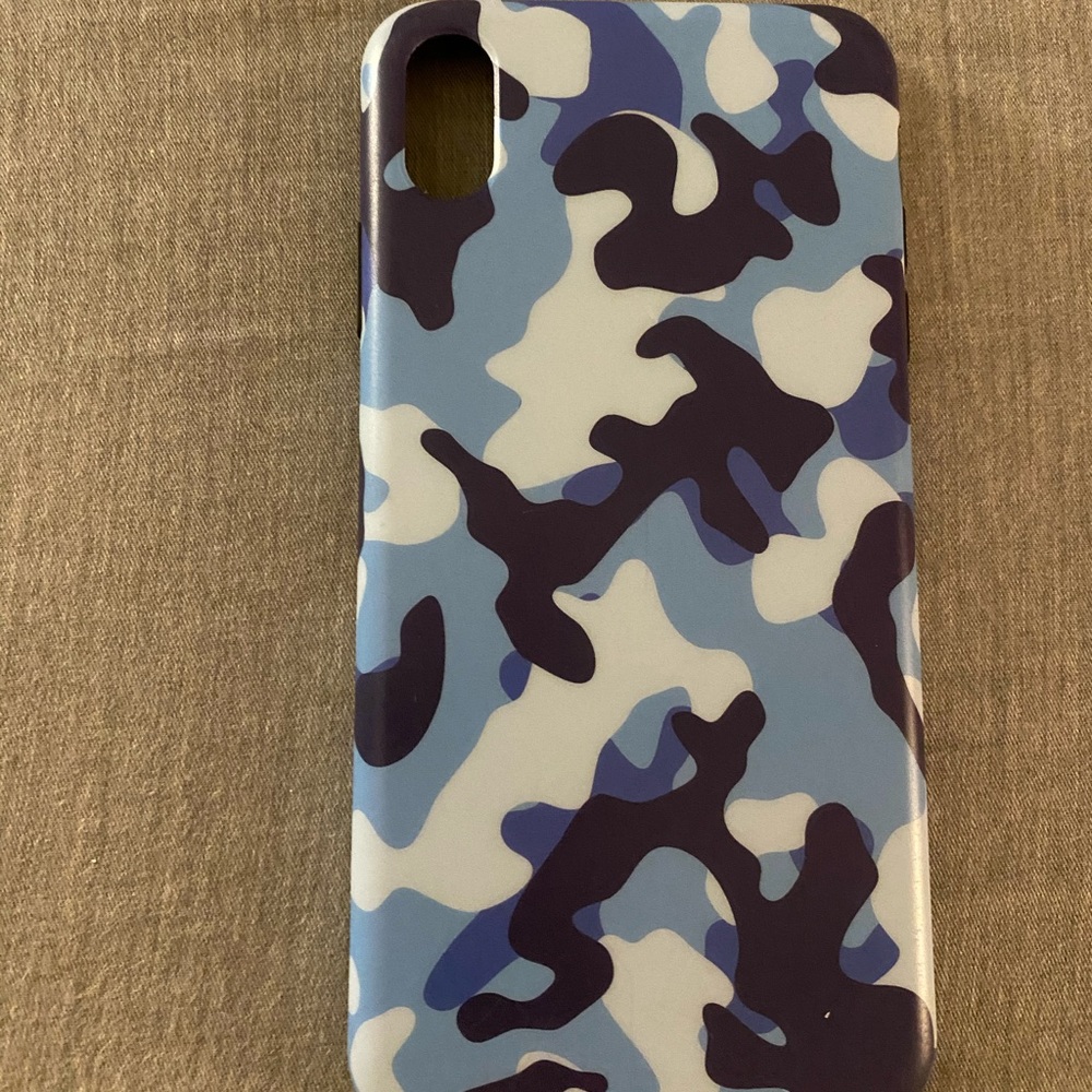 blue camo iphone XS MAX case